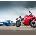 Ship a Car | red bike and blue car